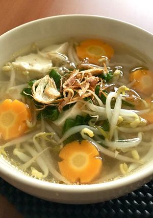 Foto resep Sayur bening tauge tahu
