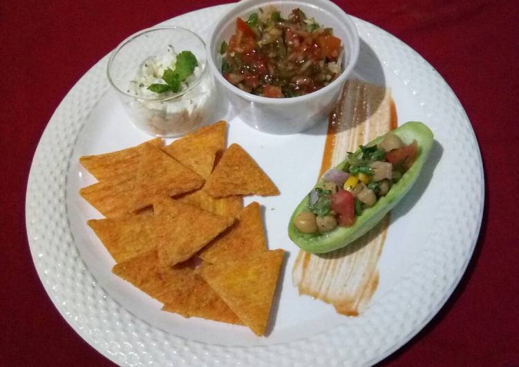 Tangy Salsa with multi grain nachos