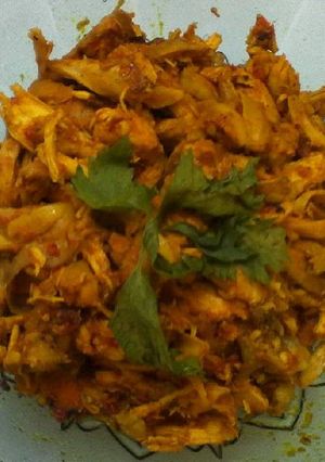 Foto resep Ayam Suwir Bumbu Kuning