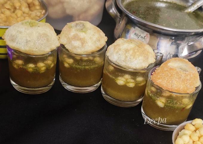 Recipe of Mario Batali Panipuri Shots (Gupchup Golgappe)