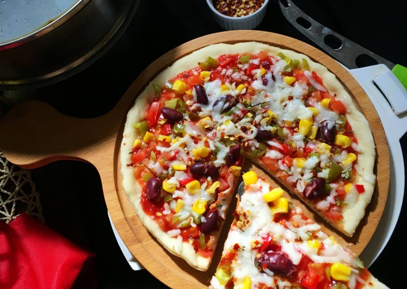 Steamed Veg Pizza