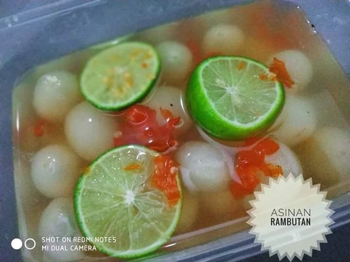 Easy Ways Make Recipes Asinan buah rambutan the So Delicious Really Delicious.