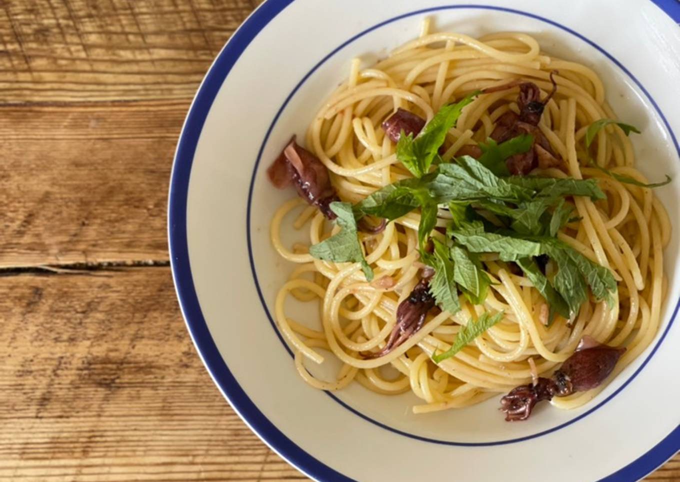 Firefly squid - Hotaru ika - in aglio olio e pepperoncino