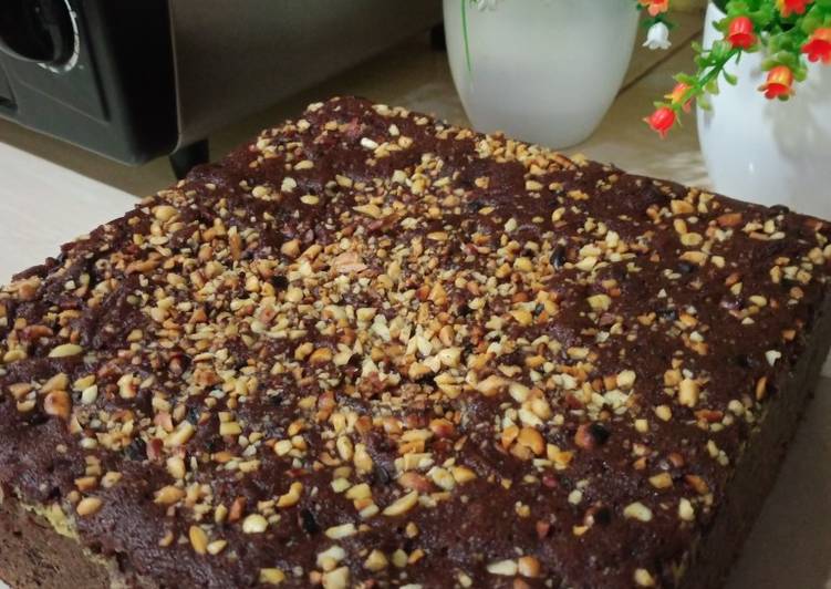 Resep Brownies coklat kacang Anti Gagal