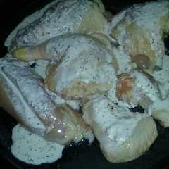 Una foto de Pollo al horno con salsita de mayonesa
