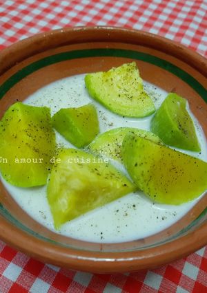 Une photo de Soupe de courge longue verte au lait 🥣