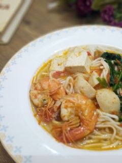 Foto resep Isi Piringku - Mie Kuah Udang Pedas