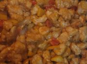 A picture of sweet and sour chicken
