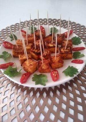 A picture of Grilled Paneer tikka.