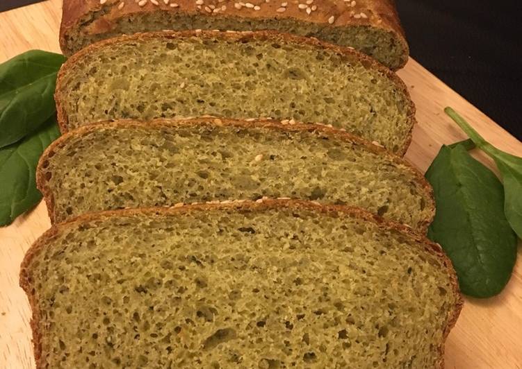 Spinach bread loaf