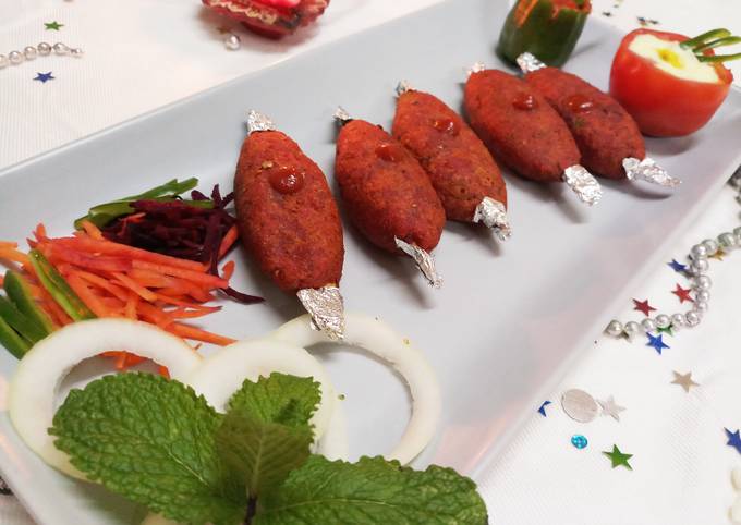 Hara Chana Paneer Beetroot Kebabs