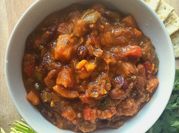 A picture of pinto beans chili