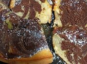 Una foto di torta cacao senza burro