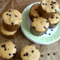 A picture of Banana Chocolate Chip Muffins (Microwave).