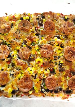 عکسی از دستور پیتزای خوشــــــمزه و برشته شده🍕😋