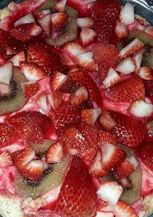 Una foto de Tarta de frutas y crema pastelera