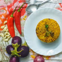 A picture of Eggplant Potato Rice.
