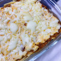 Cheesy Lasagna (with Bechamel layer) A picture of Cheesy Lasagna (with Bechamel layer).
