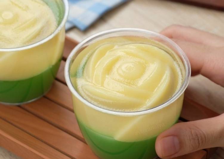 Langkah Mudah untuk Menyiapkan Puding Kaca Mawar Jagung Pandan, Bisa Manjain Lidah