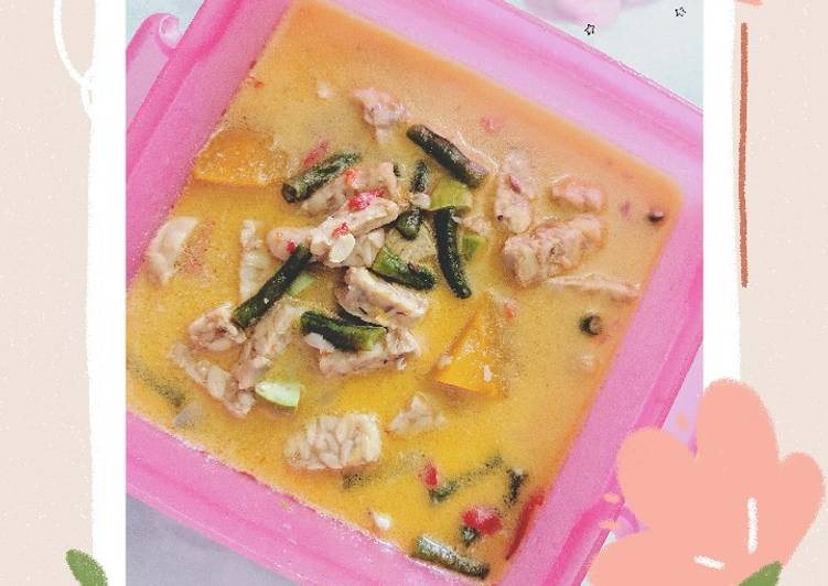 Resep Santan tempe🍴kacang panjang🍴labu🍴pete oleh Resya Aprilia - Cookpad