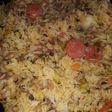 Arroz con frijoles y chorizo
