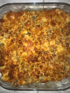 A picture of Macaroni and beef cheese bake.