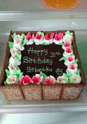 Foto resep Kue ulang tahun simple dan apa adanya
