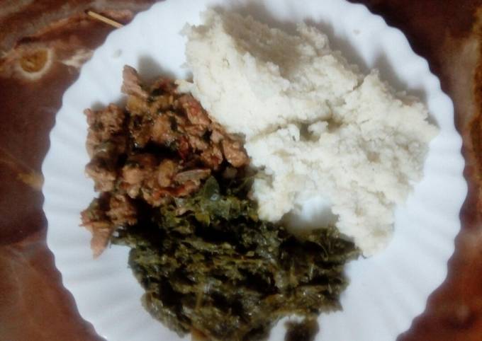 Pork with ugali