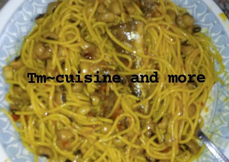 Recipe: Yummy Jellof spaghetti and beans This is A Recipe That Has Been Tested  From Homemade !!