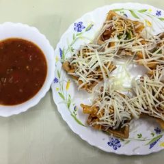 A picture of Italian pasta canapes chaat.