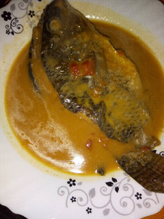 A picture of Dried Tilapia in Groundnut stew.