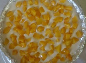 Una foto de Chessecake de durazno