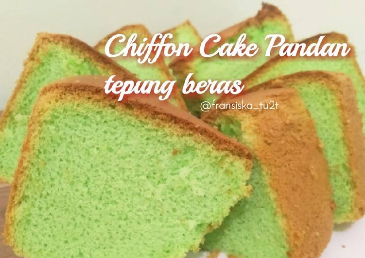 Chiffon Cake Pandan Tepung Beras