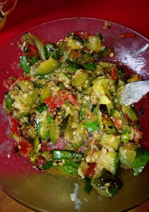 Una foto de Salteado de verduras con sésamo y chía