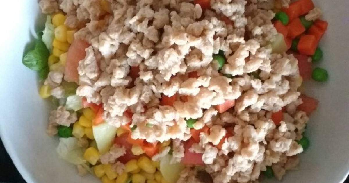 3 Ensalada mixta con carne de soya Receta de PaolaVegan Cookpad