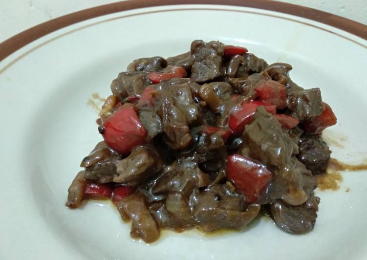 Resep Beef Black Pepper / Daging Sapi Lada Hitam Top Enaknya