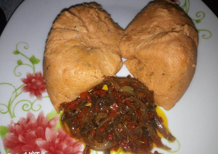 Moimoi with Pepper sauce