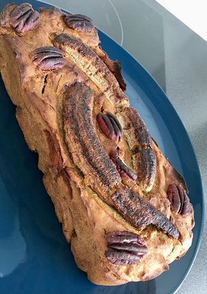 Une photo de Cake à la banane et crème de sésame