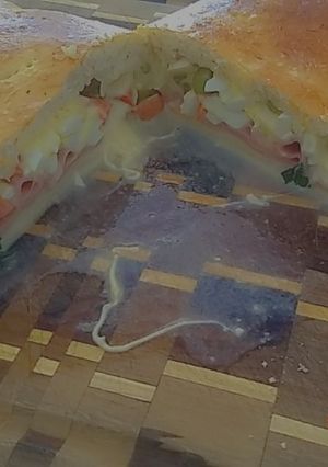 Una foto de Calzone de jamón y queso