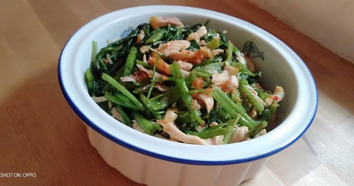 799 resep tumis kangkung ayam enak dan sederhana Cookpad