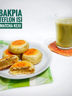 Foto resep Bakpia Teflon isi Matcha Keju