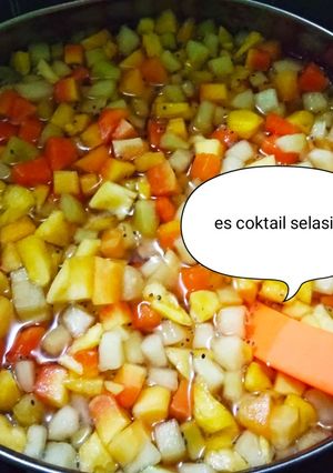 Foto resep Es coktail selasih edisi lebaran