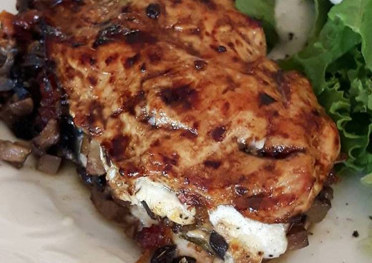 Simple Way to Make Quick Mediterranean stuffed chicken breasts