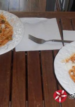Φωτογραφία της συνταγής Spaghetti alla Vesuviana. Ένα “ηφαίστειο” στο πιάτο σας