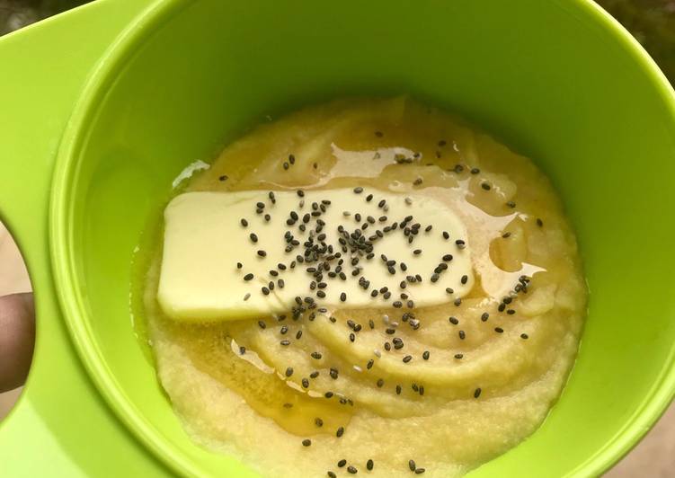 Cara Membuat Mpasi 7 bulan chicken butternut egg potato corn yang Gurih