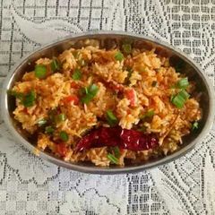 A picture of Schezwan fried rice.