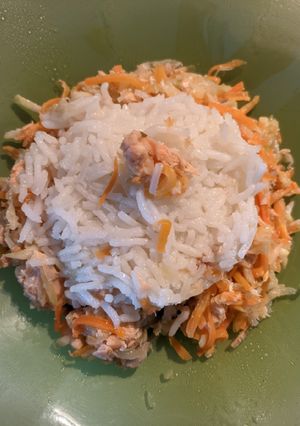 Une photo de Poêlée saumon carottes fenouil courgettes