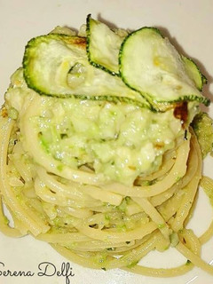 Foto di Spaghetti al pesto di zucchine