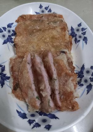 Hình của món Bánh tráng kẹp chả cá.