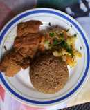 Cerdo en salsa con arroz de coco